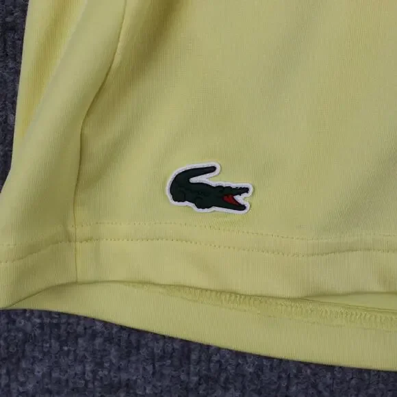 Lacoste Sport Shirt Mens Small Miami Open Polo Yellow Tennis Ultra Dry Preppy - Picture 3 of 16